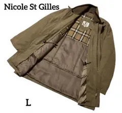 美品 Nicole ニコルサンジル フェイクスエード ライトダウンジャケット L