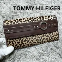 TOMMY HILFIGER トミーヒルフィガー 長財布 レオパード ブラウン