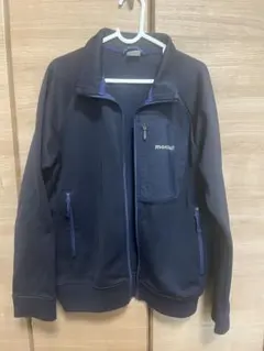 mont-bell Kid's 140 ジャケット ネイビー　ジャージ（訳あり）