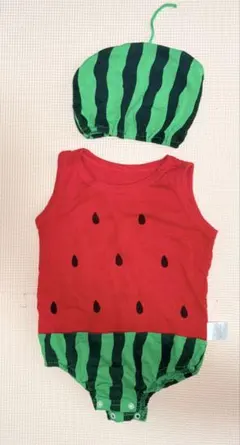 スイカ柄 ベビー着ぐるみ サイズ3