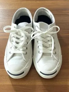 23㎝　Converse Jack Purcell ホワイト レザー スニーカーのサムネイル