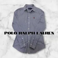 POLO RALPH LAUREN ラルフローレン ストライプシャツ 0 紺色
