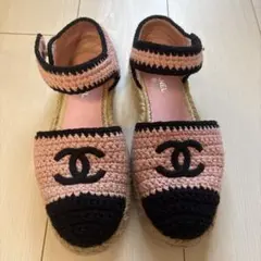 CHANEL クロシェ編み エスパドリーユ サンダルのサムネイル
