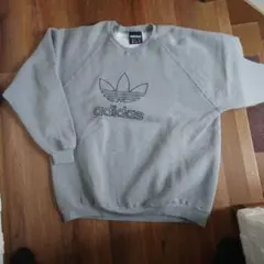 adidas グレー トレーナー・サイズXL・レトロ・古着