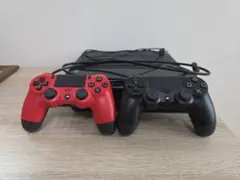 PlayStation 4 本体 赤黒コントローラー付き