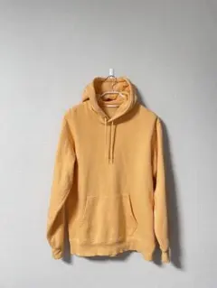 GU 無地パーカー L オレンジ フーディ メンズ