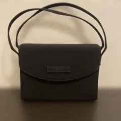 フォーマルバッグ　リボン　ブラック　冠婚葬祭