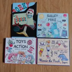ディズニー ☆ トイストーリー   モンスターズインク  プーさん付箋セット