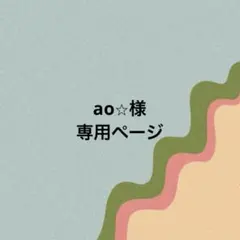 ao⭐︎様専用ページ