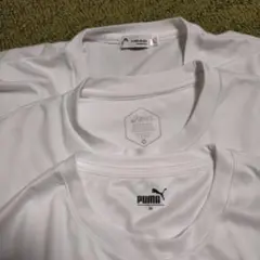 PUMA ASICS HEAD MIZUNO 半袖Tシャツ ホワイト