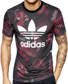 adidas CT AOP TEE Tシャツ レディースSサイズ 黒/赤のサムネイル