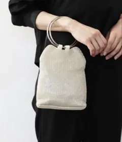 メタルメッシュリング金手バッグ