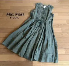 Max Mara ノースリーブ ワンピース オリーブグリーンのサムネイル
