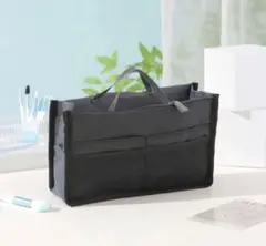 321バッグインバッグ インナーバッグ小物ポーチ 軽量 黒小物ポーチ収納整理整頓