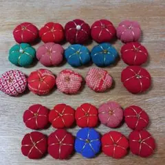 つまみ細工パーツ　✳︎梅の花✳︎　 ちりめん　絹　２５個セット　金糸