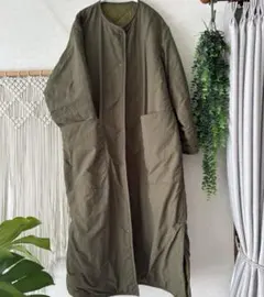 ★美品★SM2★オリーブ★キルティングロングジャケット★リバーシブル