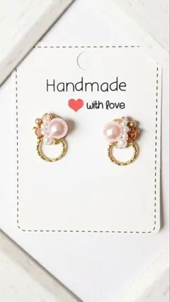 ハンドメイドビジューピアス イヤリング