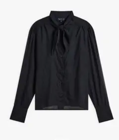 アニエスベー 黒 綿 ブラウス 1