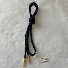 新品未使用:ループタイ（紐のみ）ネイビー＆GOLD
