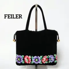 FEILER フェイラー シュニール織り アネモネ 手付き巾着 ハンドバッグ
