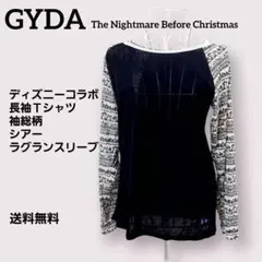 GYDA ディズニーコラボ 長袖 Ｔシャツ 袖総柄 シアー ラグランスリーブのサムネイル