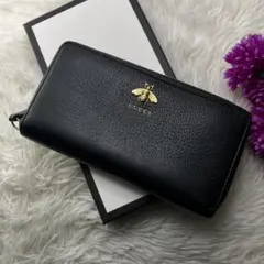 ✨新品未使用✨　GUCCI 長財布　蜂　GGライン　ビー　ラウンド 極美品 グッチ ラウンドファスナー 長財布 シェリーライン Bee ハチ
