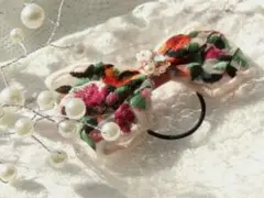 花柄刺繍レース❋ヘアクリップ