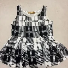 CECIL McBEE チェック柄 ノースリーブチュニック