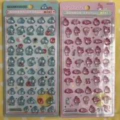 ボンボンドロップミニ ハンギョドン、マイメロシール 2シートセット