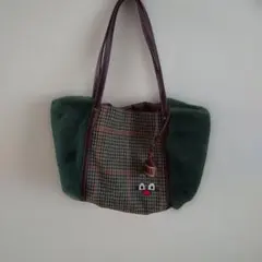 Jocomomolaのチェック柄 ファー トートバッグのサムネイル