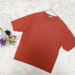 【niko and… 【オレンジ ポケット付き 半袖Tシャツ(F) 綿100%