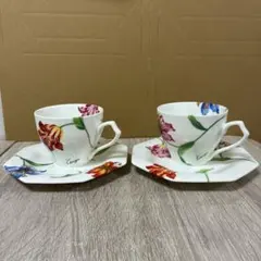KENZO 花柄 ティーカップ＆ソーサー 2客セット