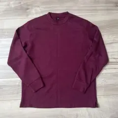 【美品】UNIQLO ソフトニットフリースクルーネックTサイズL