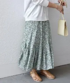 パネルパターンギャザースカート　シップス　スカートのサムネイル
