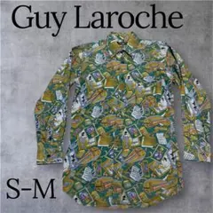【稀少】Guy Laroche ギ・ラロッシュ 総柄シャツ S-M 楽器 アートのサムネイル