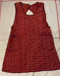 レトロ柄　小花柄　エプロン