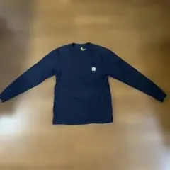 Carhartt ネイビー 長袖Tシャツ S