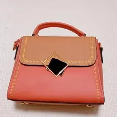 完売品✨綺麗め ショルダーバッグ 斜めがけ バイカラー ハンドバッグ　ピンク