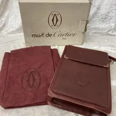 【ヴィンテージ】Cartier カルティエ マストライン クラッチ ボルドー
