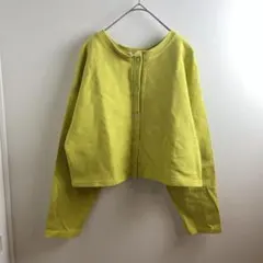 Ray Cassin レイカズン ドット釦リブカーディガン イエロー F