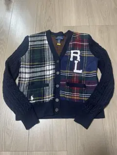 ラルフローレン　チェック柄　カーディガン　キッズ　M