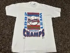 90s USA製　シングルステッチ　Tシャツ　MLB ブレーブス　野球 1992