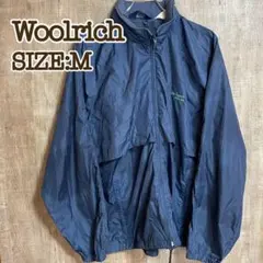 Woolrich ウールリッチ ナイロンジャケット ネイビー 企業ロゴ M