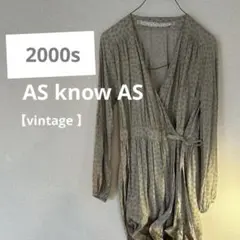 【AS KNOW AS de base】y2kラップワンピース〈ヴィンテージ 〉