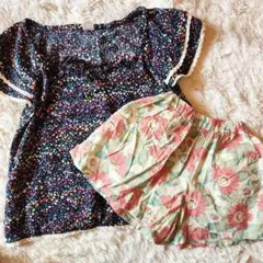 最終【110】ラポシュ ショートパンツ バックナンバー 半袖 ブラウス 女の子
