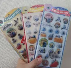 うるちゅるポップシール　パペットスンスン　スンスン　ノンノン　ゾンゾン