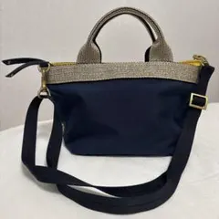 美品★VIOLAd'ORO(ヴィオラドーロ)ネイビー　2wayトートバッグのサムネイル
