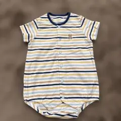 ミキハウス ストライプロンパース 70