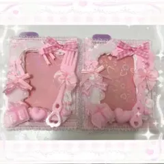 カードケースデコ レースデコ ホイップデコ 量産型 平成女児 ピンク ペアセット