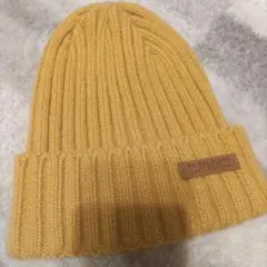 新品イエロー ニット帽 メッセージ付き